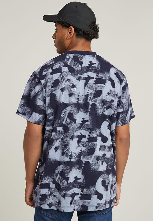 G-STAR - sprayed letters loose r t - blue