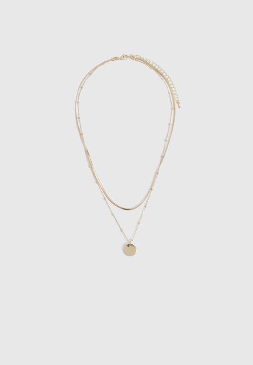 boohoo - Dainty Gold Layered Pendant Necklace - gold