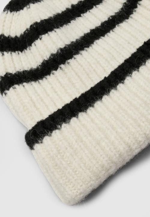 boohoo - Stripe Chunky Beanie - cream