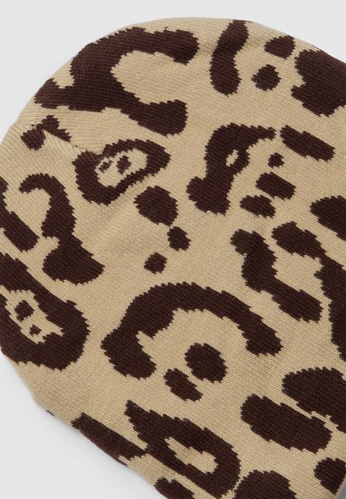 boohoo - Leopard Knitted Beanie - leopard