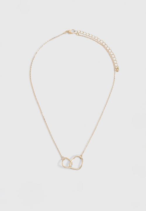 boohoo - Interlocking Pendant Chain Necklace - gold