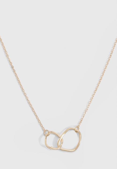 boohoo - Interlocking Pendant Chain Necklace - gold