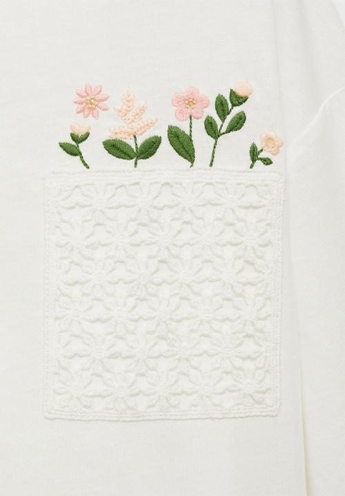 MANGO - T-shirt bouquet - natural