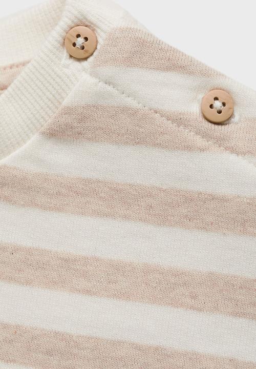 MANGO - Sweatshirt croisant - light beige