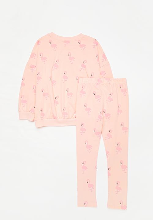 Pop Candy - Printed sweat top & legging set - pink