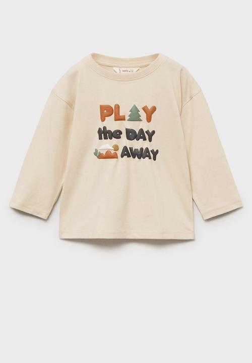 MANGO - T-shirt away - light beige