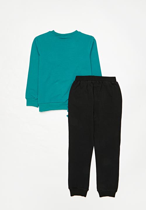 Pop Candy - Sweat top & bottom set - green & black