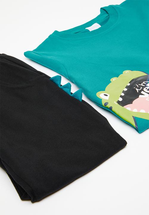 Pop Candy - Sweat top & bottom set - green & black