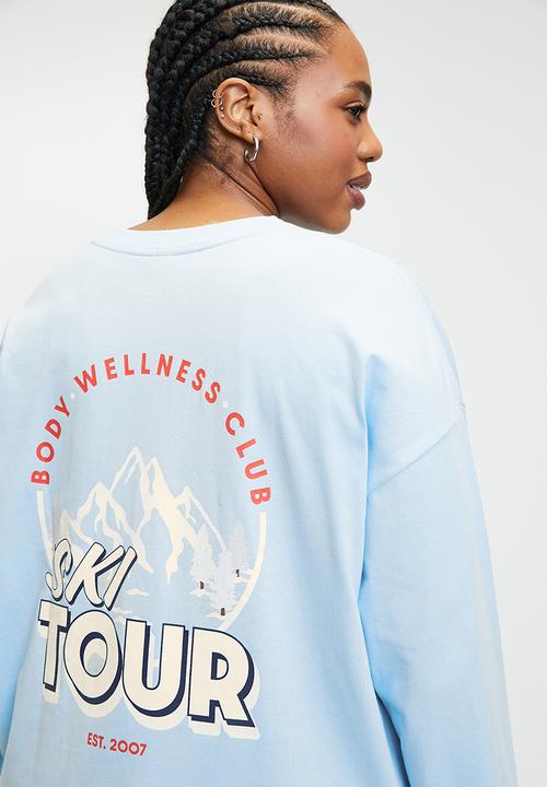 Cotton On - Plus Long Sleeve Graphic Crew - Windsurfer/Ski Tour