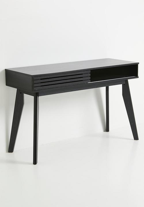 Sixth Floor - Slatted Desk -Black