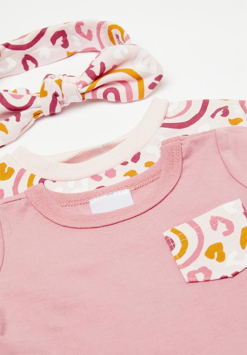 Pop Candy - 5 Piece set-pink & burgundy
