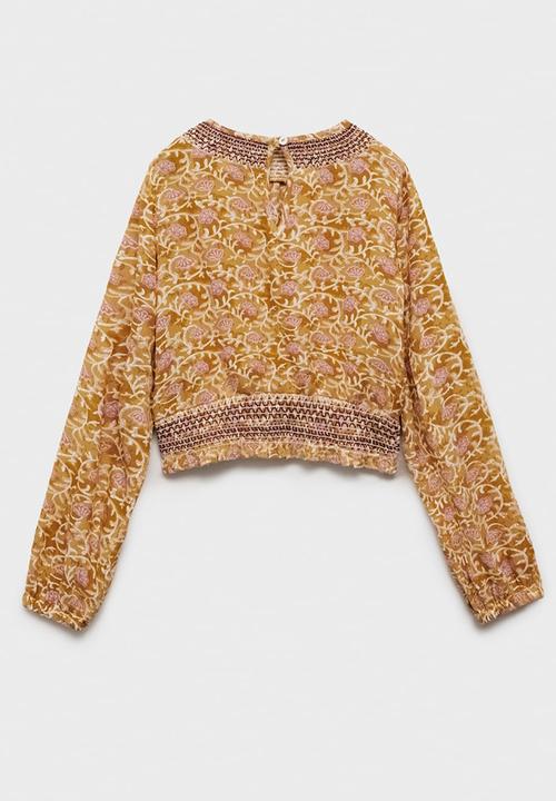 MANGO - Blouse lourdes - dark yellow