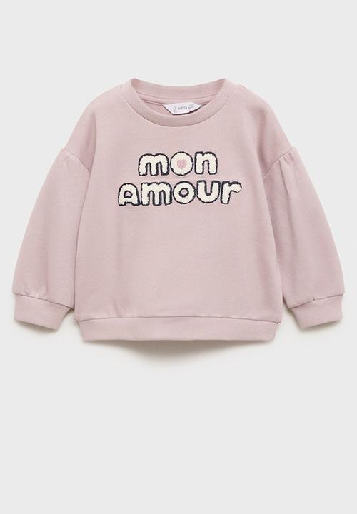 MANGO - Sweatshirt amour - medium pink