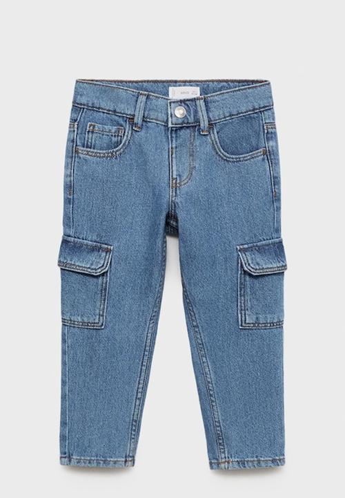 MANGO - Jeans cargob - open blue