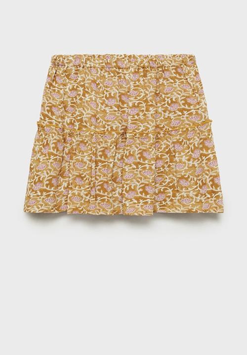 MANGO - Skirt lourdes - dark yellow