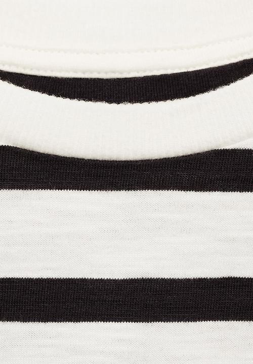 MANGO - T-shirt high - black
