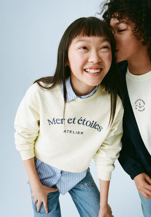 MANGO - Sweatshirt etoiles - medium yellow