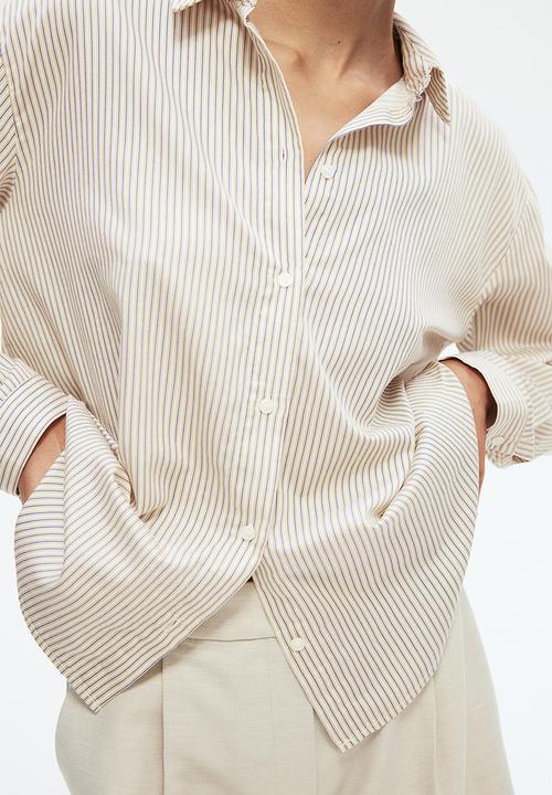 H&M - Regular-fit shirt -  cream/striped