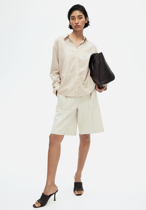 H&M - Regular-fit shirt -  cream/striped