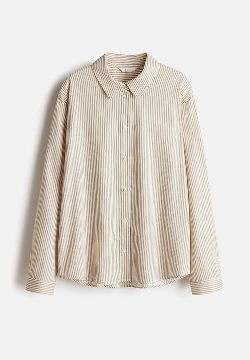 H&M - Regular-fit shirt -  cream/striped