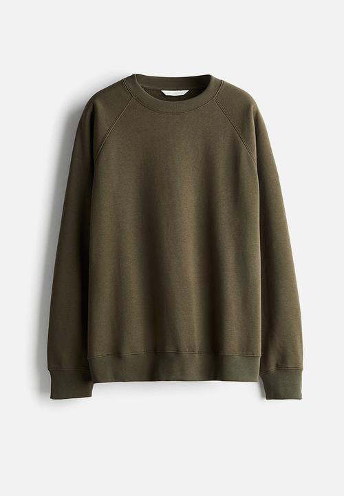 H&M - Sweatshirt - dark khaki gre