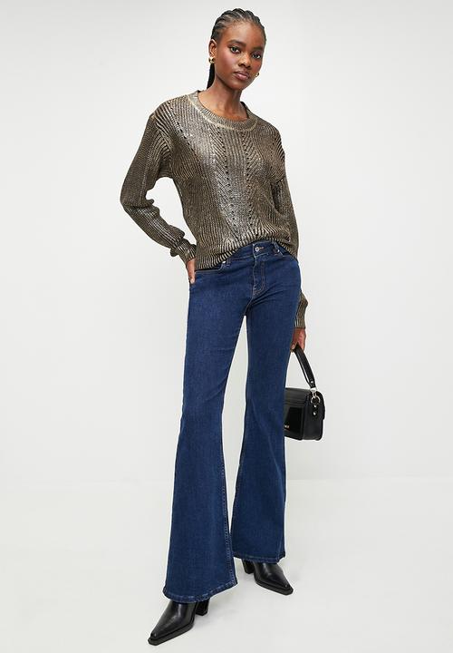 SISSY BOY - BRONZE GOLD: Metallic Knit Sweater - Gold