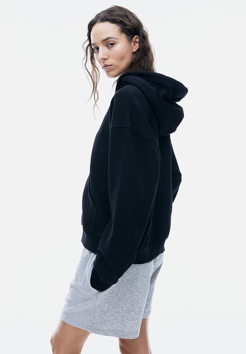 H&M - Zip-through hoodie - black
