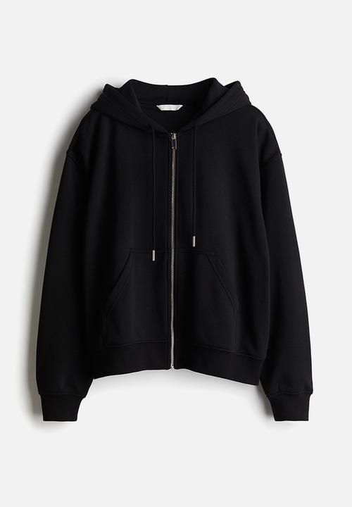 H&M - Zip-through hoodie - black