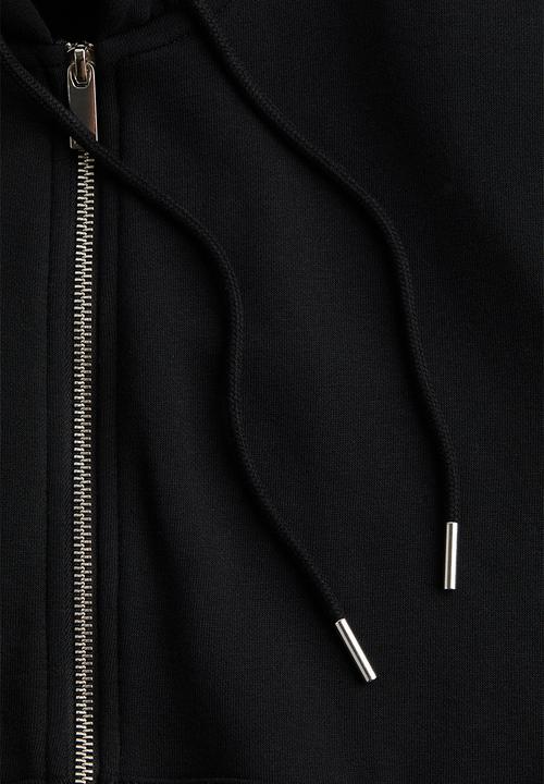 H&M - Zip-through hoodie - black