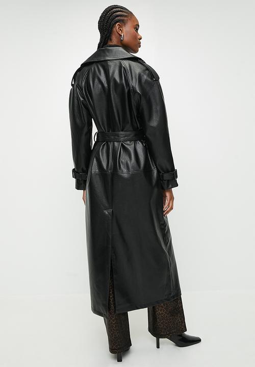 Trendyol - Limited Edition Belted Oversize Trench Coat - Black