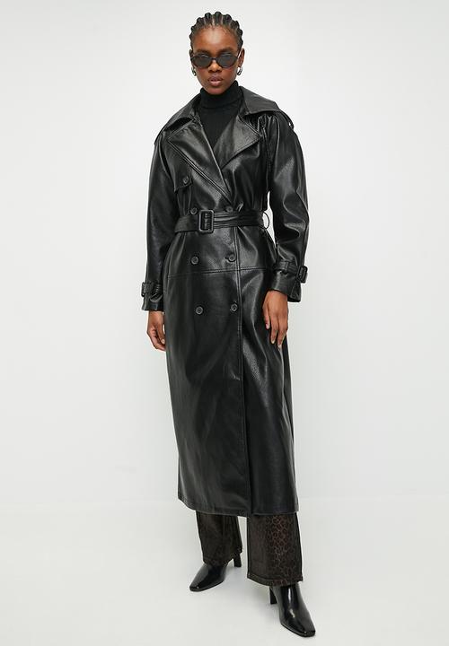 Trendyol - Limited Edition Belted Oversize Trench Coat - Black