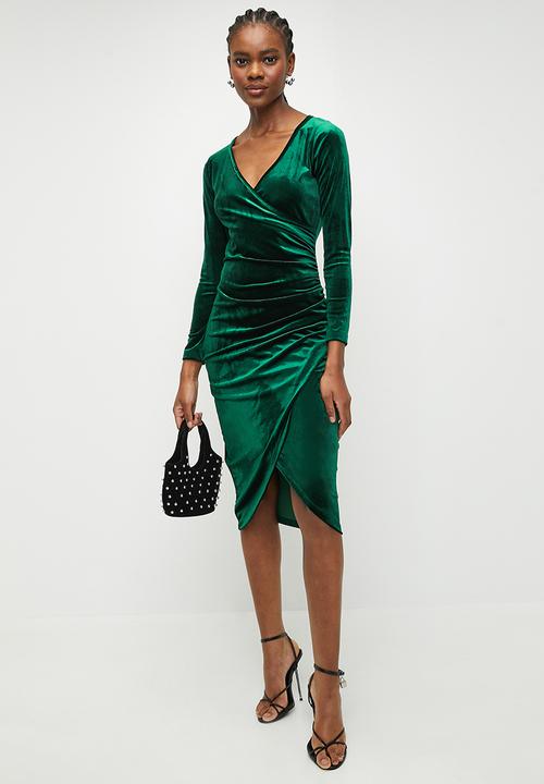 Trendyol - Bodysitting velvet knitted - emerald green
