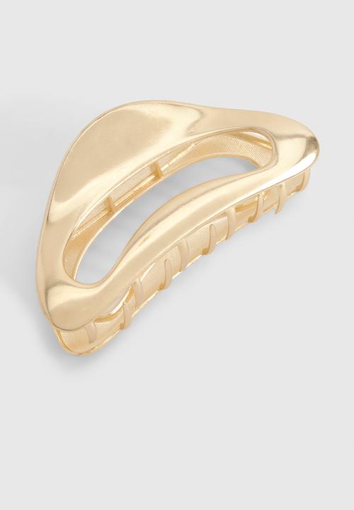 boohoo - Metal Hardware Oversized Claw Clip - gold