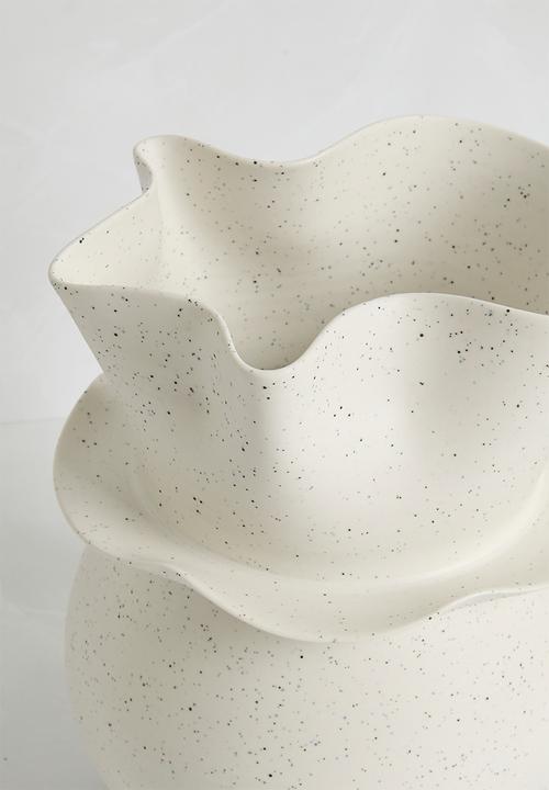 Sixth Floor - Porcelain speckled vase - Natural