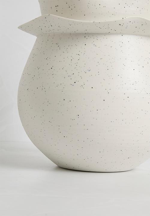 Sixth Floor - Porcelain speckled vase - Natural