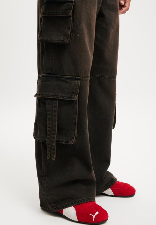Cotton On - Super Baggy Jean - Cargo Amber Black