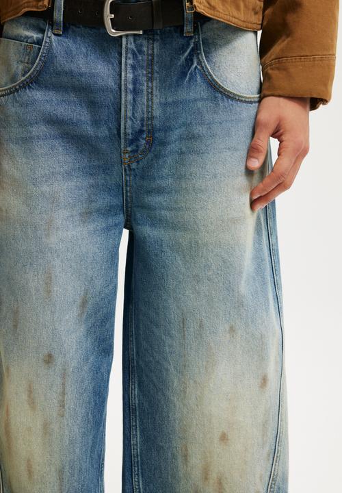 Cotton On - Super Baggy Balloon Jean - Grease Blue