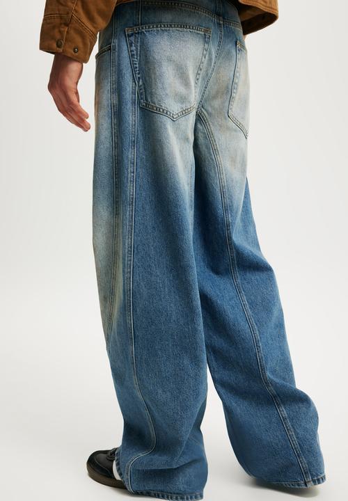 Cotton On - Super Baggy Balloon Jean - Grease Blue