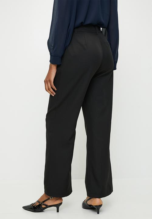 Stella Morgan - Straight legged with button pants - Black