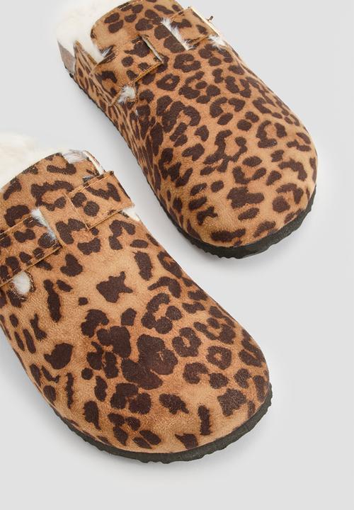 boohoo - Slip On Cosy Mules - Leopard