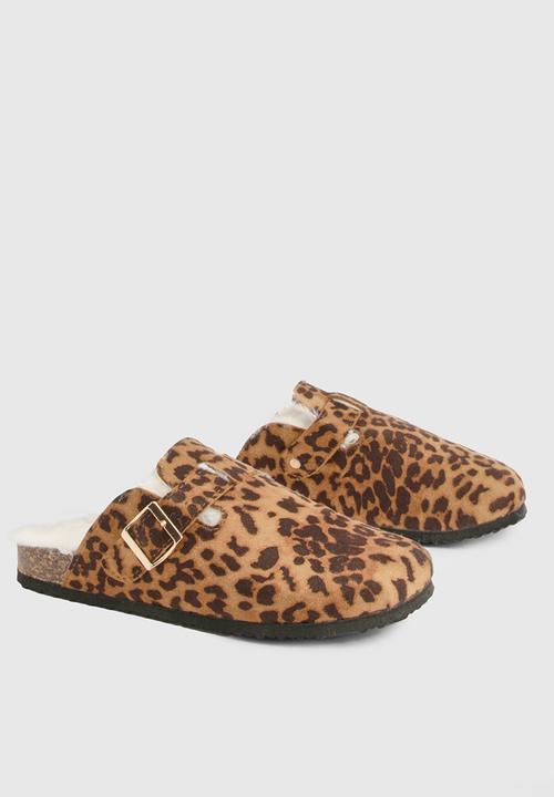 boohoo - Slip On Cosy Mules - Leopard