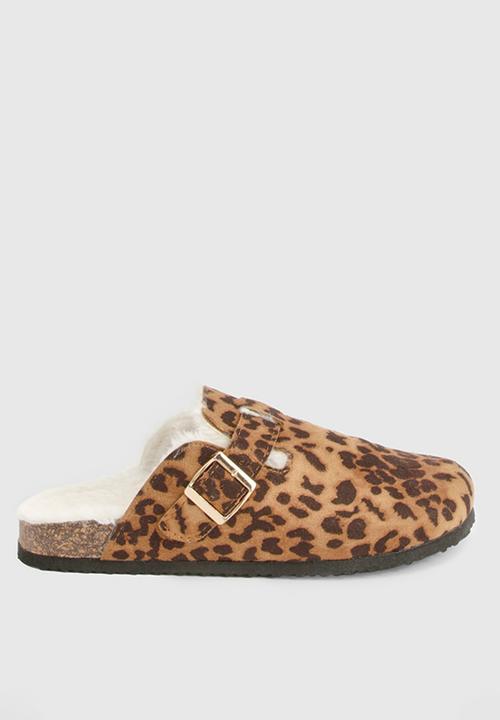 boohoo - Slip On Cosy Mules - Leopard