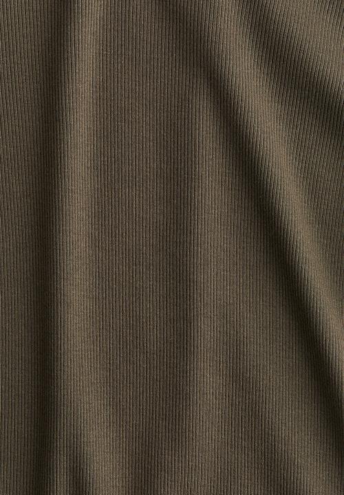 H&M - Ribbed jersey top - dark khaki green