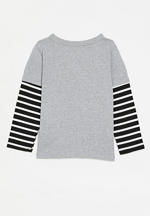 Pop Candy - Striped twofer - grey 