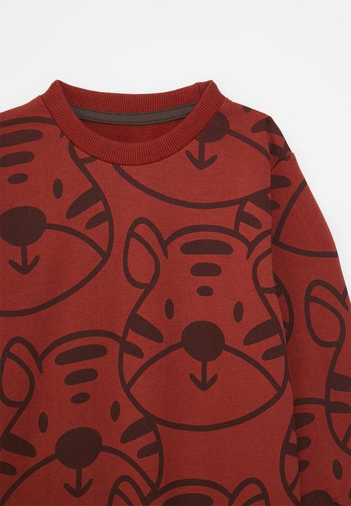 Pop Candy - Printed sweat top - maroon