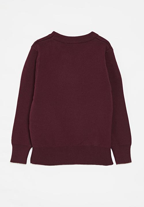 Pop Candy - Printed sweater - maroon