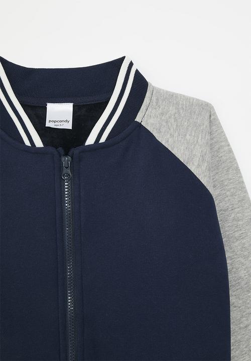 Pop Candy - Baseball jacket - grey & blue