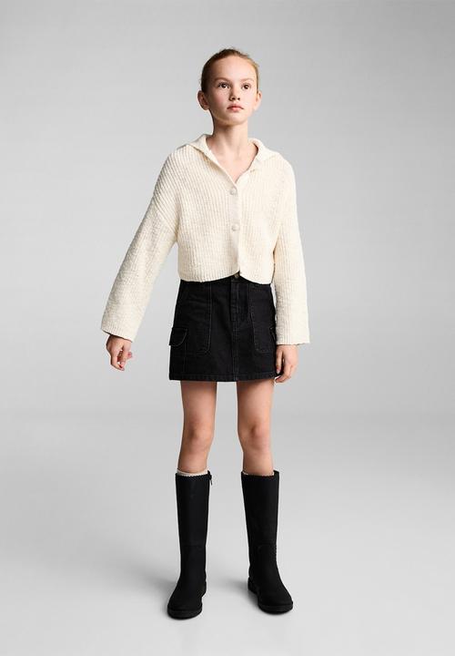 MANGO - Skirt cargo - open gray