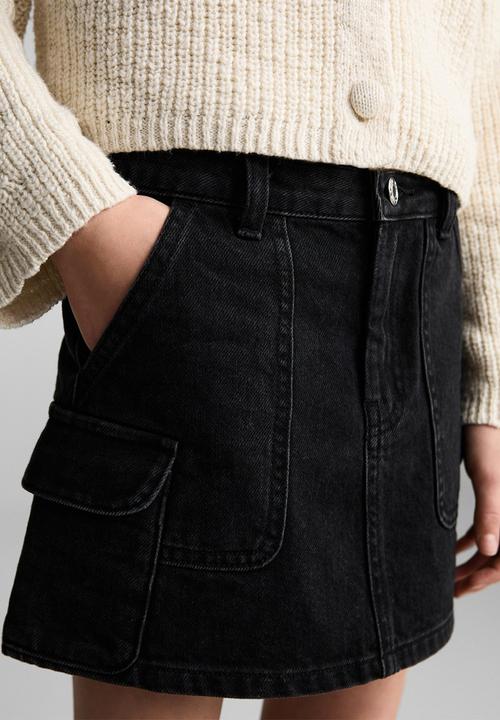 MANGO - Skirt cargo - open gray