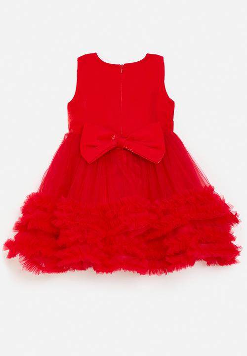 Pop Candy - Combo dress - red